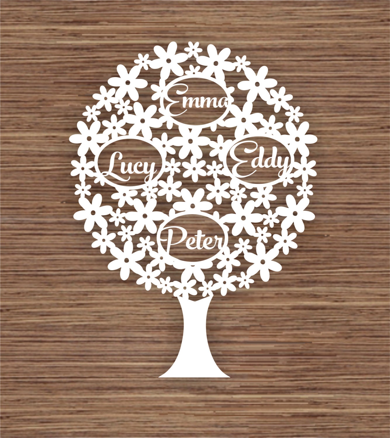 Download Custom Family Tree for 4 PDF SVG Commercial Use Instant