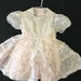 1950's Girls Dress Pink Size 3 Blue Flowers Under Slip Included Great for Vintage Doll