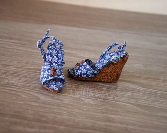 1/3 doll ~ Platform Cork wedge heels shoes | BJD (SD)