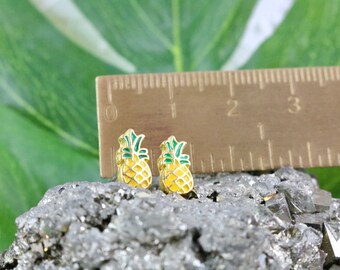 Tiny Pineapple Earrings - Pineapple Earrings - Pineapples - Tiny Stud Earrings - Minimalist Jewelry - Cute Studs - Tiny Earrings - Gift Idea