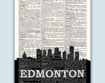 Edmonton Skyline, Edmonton Poster, Edmonton Decor, Edmonton Print, Edmonton Wall Art, Edmonton Gift, Edmonton Wall Decor, Edmonton Canada
