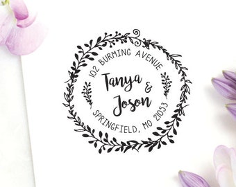 Personalized Return Address Stamp - Custom Rubber Stamp, Custom Return Address Stamp, Wedding Address Stamp, Personalized Address Stamp Ad11