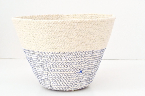 Boho style basket, Office planter, Pot basket, Beach style decor, decor accessories, Rope baskets, Fruit cotton bowl, Bread basket bowl