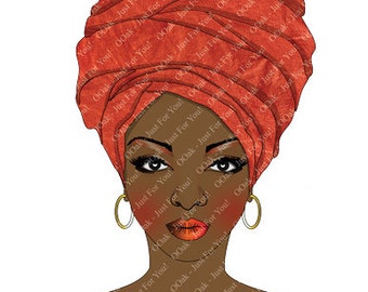 Pita - Ethnic Woman in Head Wrap (Ethnic/Black Girl)