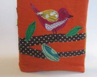 Beautiful Bird applique notebook A5.