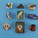 Animals Zoo,Children's Badges,Beasts,Fish,Animals Badges,Fauna.Bird.Reindeer.Monkey. Soviet Pins, Soviet Badges. Metal Badges. Made in USSR.