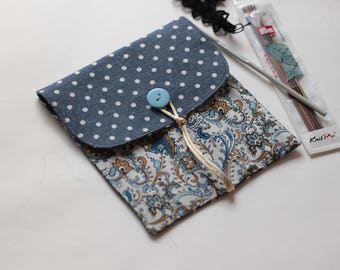 Double point needle case/Crochet hook/15cm DPN case Knitting needle case Sock needles orzanizer Knit Storage Knitpro/HiyaHiya/Pony/ChiaoGoo