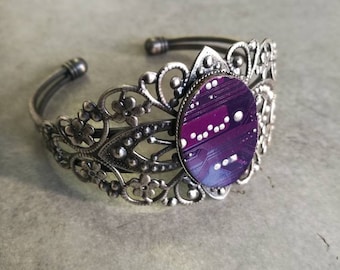 purple circuit board bracelet