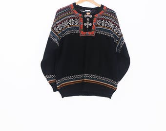 Norwegian wool sweater | Nordic patterned sweater | Norwegian Jacquard Sweater | Snowflake Norway | Nordic wool sweater
