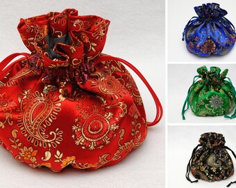 Drawstring small bag Drawstring Jewelry tote Travel Gift Beauty Gift Bag Party favor bags Candy bag Sweet bag Jewelry pouch gift for girls