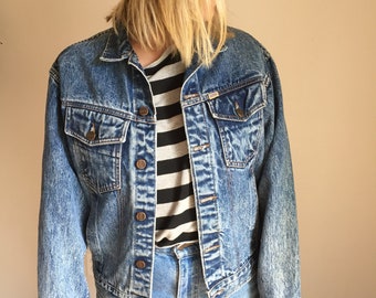 Vintage jean jacket, acid wash