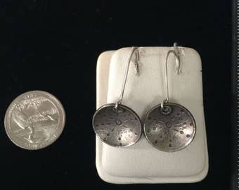 Vintage Sterling Silver Dome Earrings - AB