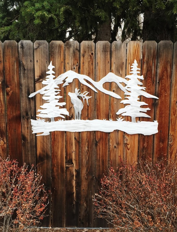 Elk Mountain metal wall art Colorado Metal wall art Forest