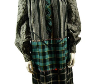 Vintage Koos Van Den Akker "Collage" Winter Dress 1970s