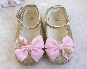 Twinkle Twinkle Little Star First Birthday, Twinkle Twinkle Little Star First Birthday Outfit, Twinkle Twinkle Little Star, Gold Baby Shoes