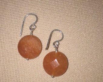 Handmade Carnelian and Sterling Silver Earrings