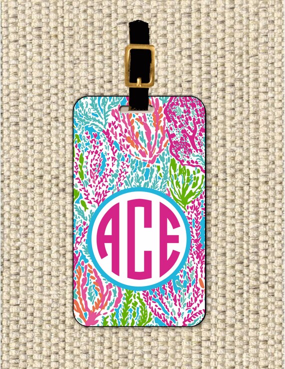 lilly luggage tag