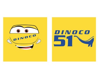 Cars 3 Faces - Cruz Ramirez, Jackson Storm, 2 Lightning McQueen, Mater, Doc Hudson and Miss Fritter - svg, pdf, png file