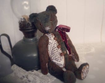 Vintage bear Ancient style Teddy bear Antique toy Collectible toy Old toys Classic teddy bear Personalized gifts Attic bear Gifts for her