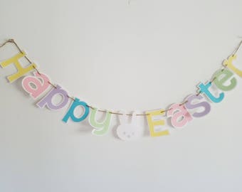 Happy Easter Banner, Easter Decorations, Easter, Easter Bunny, Spring Decor