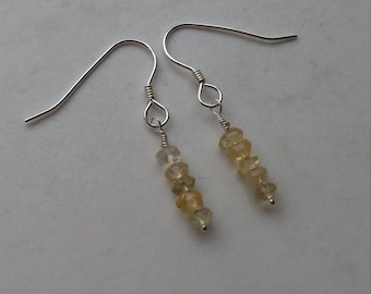 Citrine, Sterling Silver, November birthday, November birthstone, Citrine jewellery, sterling silver earrings, gift for women, drop earrings