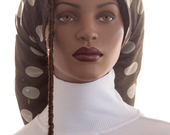 Dreadlock Worthy Locks™ Snood Silk Chiffon Polka Dots Dread Lock Snood Dreadie Hair Snood Long Hair Snood Handmade