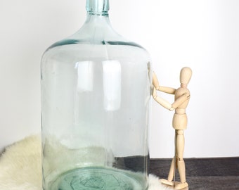 1930 aqua carboy...vintage carboy...older carboy...demijohn.