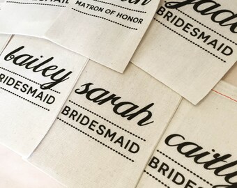 Personalized Bridesmaid Favor Bags, Custom Bridesmaid Gift Bag, Bridesmaid Bags, Bridal Party Gift Bags, Custom Name Gift Bag, Maid Of Honor