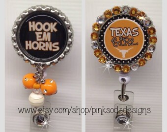 Texas Longhorns Inspired - Retractable ID Badge Holder