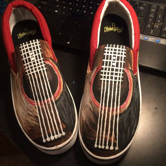 Handpainted Guitar Shoes