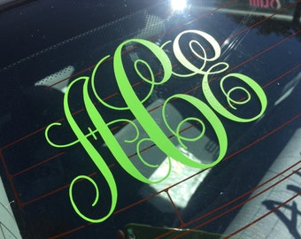 Monogram Car Vinyl Decal