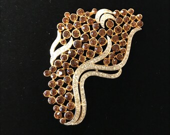Rhinestone Trifari Brooch