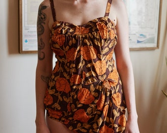 1950s Carol Brent Floral Playsuit/Romper
