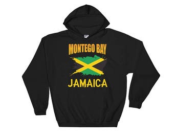 Montego Bay Jamaica Flag Jamaican Hooded Sweatshirt