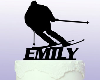 Personalised Skiing Cake Topper