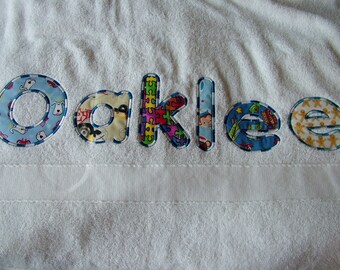 Baby towel appliqued