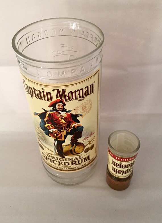 Items similar to Captain Liquor Bottle Shot Glass & Pounder Set