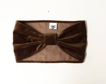 Brown Velvet Headband