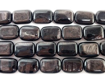 Hypersthene Rectangle Gemstone Beads