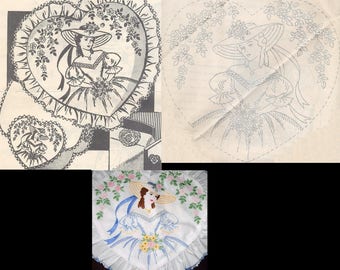 Southern Belle -Crinoline Lady eyelet & embroidery pattern mo2636