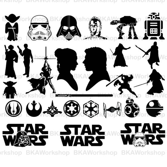 Download Star war svg Star war silhouette Star war vector Star