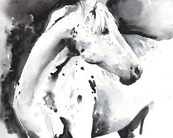 Horse Painting Print Horse Art Watercolor Horse Painting