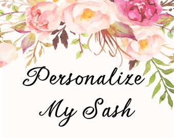 Personalize My Sash - Future Mrs. Sash