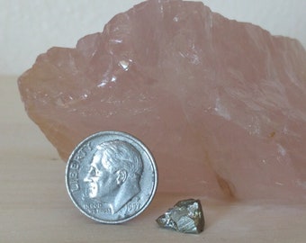 Chunky Raw Pyrite Triangular-shaped stud earrings