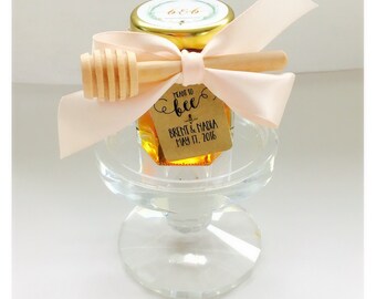 Blush Wedding Honey Jar Favor, Wedding Favor, Honey Jar Wedding Favors, Honey Wedding Favor, Blush Ribbon, Blush Wedding