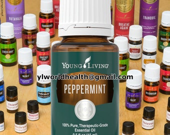 Young Living Peppermint Essential Oil sample; 1mL, 1.5mL, 2mL, 3mL sample
