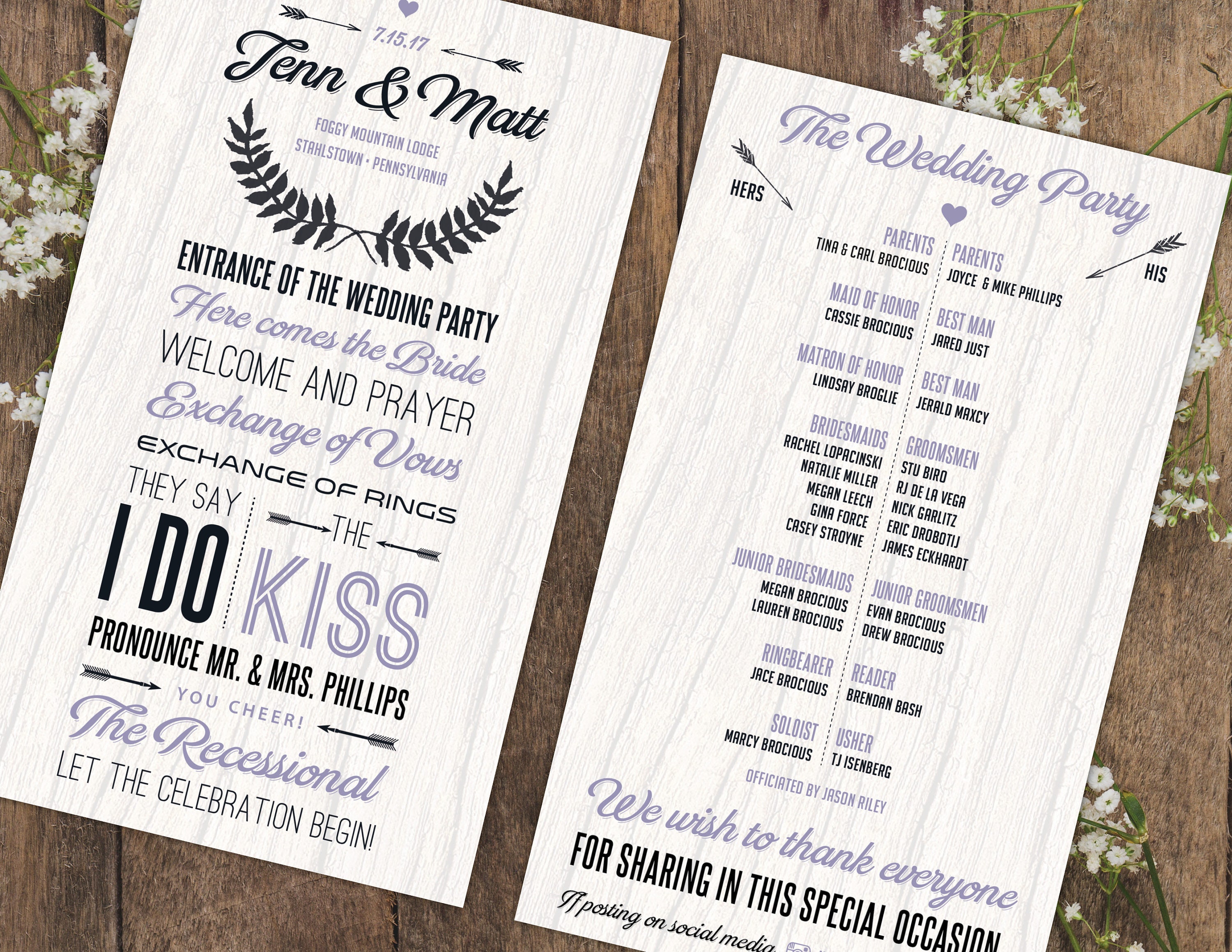 Wedding Programs Custom Wedding Program Design Wedding