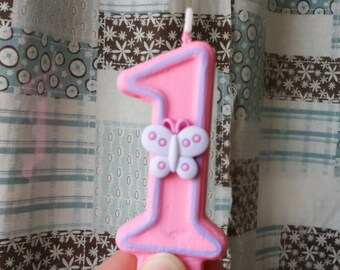 Butterfly birthday candle