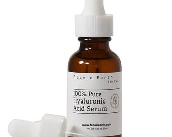 100% Pure Hyaluronic Acid Hydrating Serum Plumping, Anti-Aging, Reduce Wrinkles, Moisturize - No Fillers, Parabens or Chemicals - Vegan
