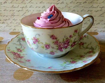 Vintage Tea Cup and Saucer for Bridal Luncheons, Bavarian China, Showers, Hostess Gift, Bridesmaid Gift, Wedding, Alice in Wonderland